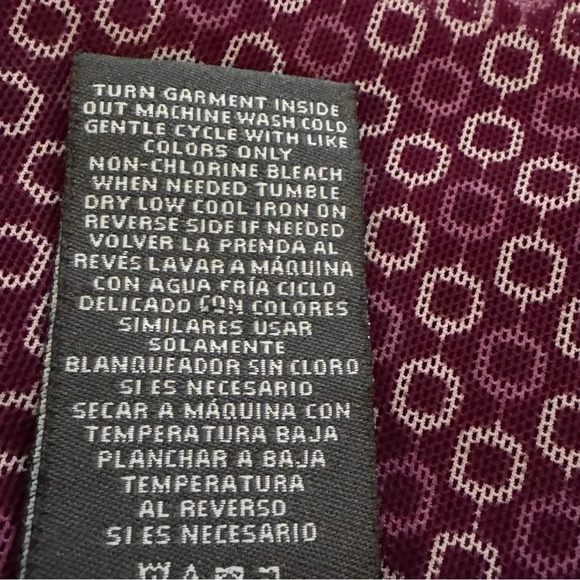 Covington XL Tank Top Shirt Purple Geometric Sleeveless Round Neck Sheer Stretch - Picture 7 of 7